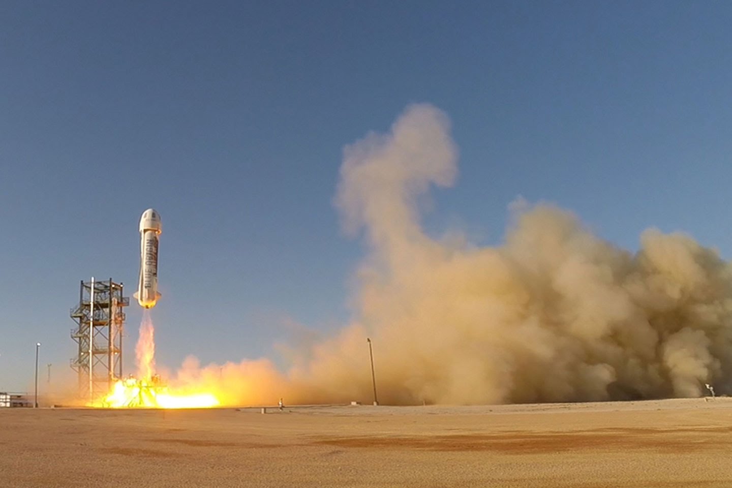 Blue Origin launch. Photo courtesy of Blue Origin. Used with permission.
