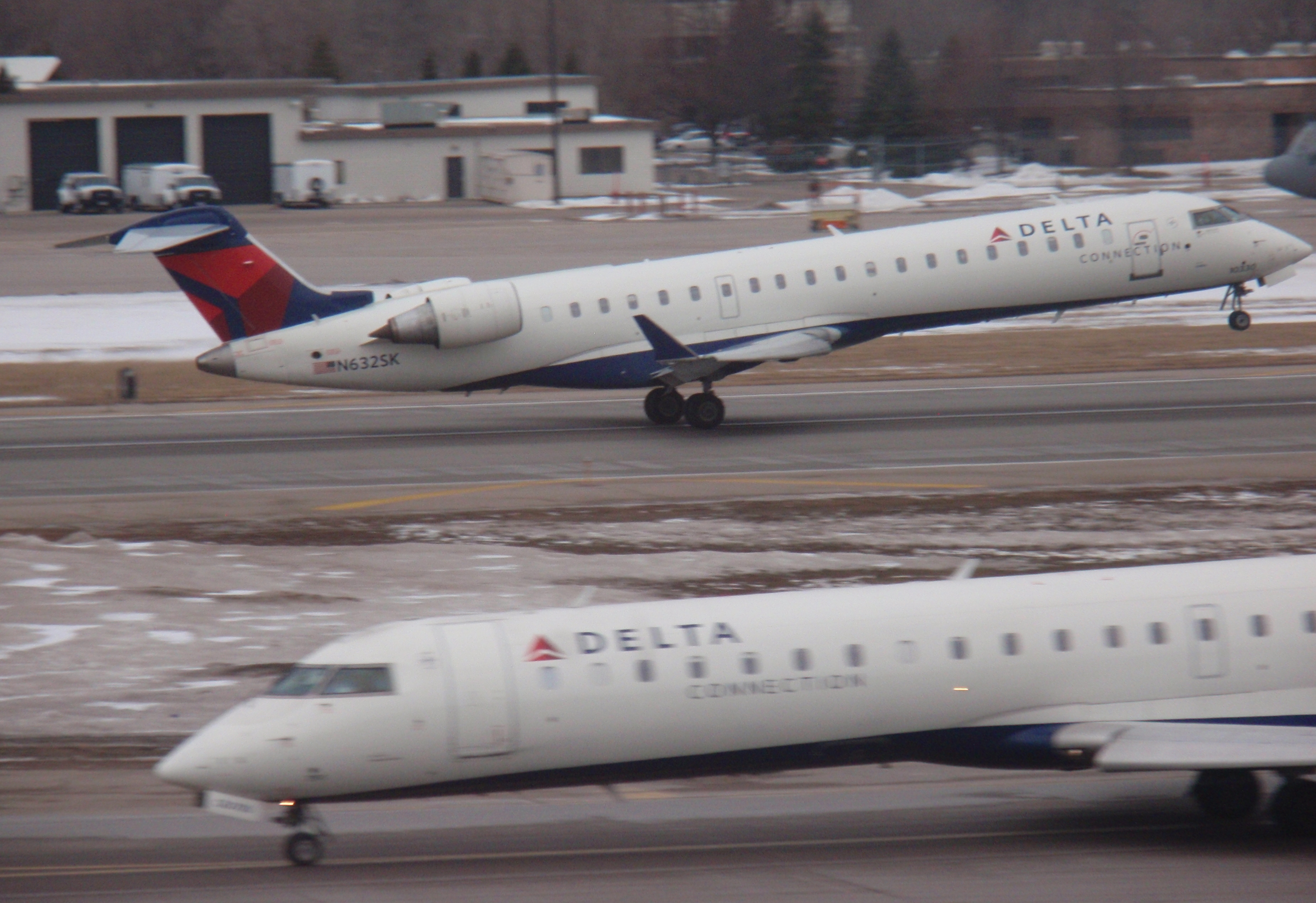 Flights at Williston are limited to planes of this size. Photo by James Ulvog at Minneapolis airport.